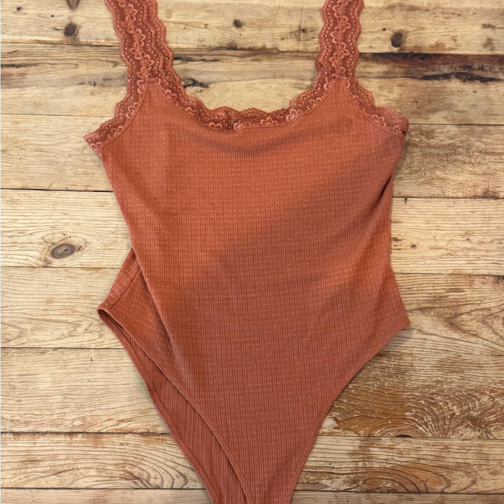 Forever 21 Terracotta Lace Bodysuit